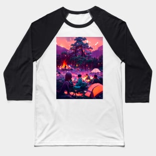 Forest Campfire Relationship Baseball T-Shirt